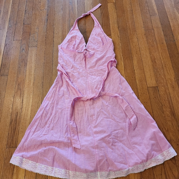 Rock steady red/pink and white halter dress - Picture 5 of 9